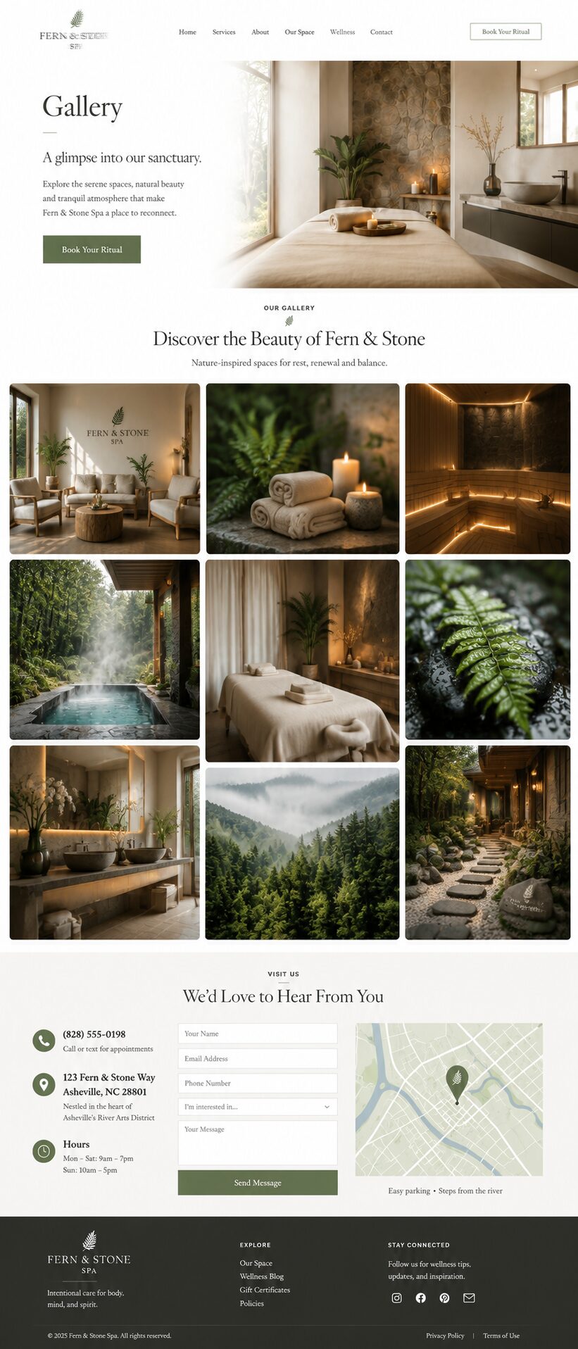 Gallery design mockup