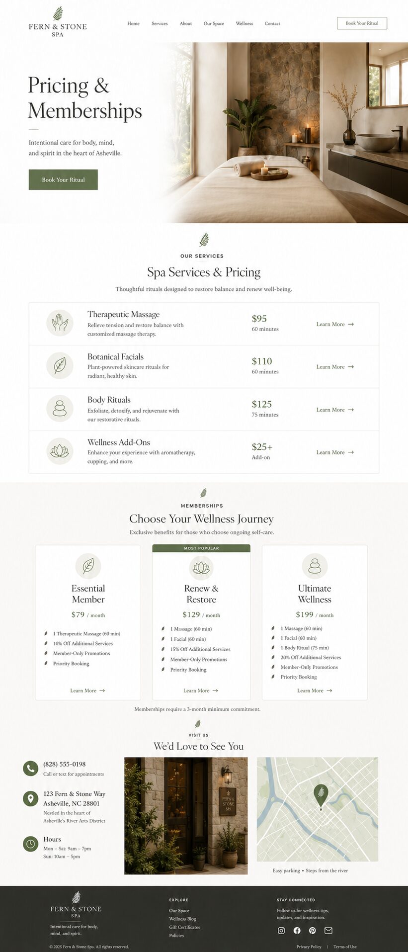 Pricing design mockup